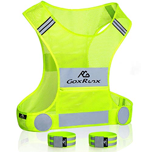 Reflective Vest Running Gear,Lightweight Reflective Safety Vests with Arm Bands