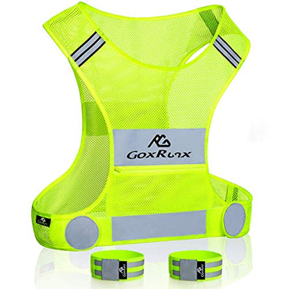 Reflective Vest Running Gear,Lightweight Reflective Safety Vests with Arm Bands