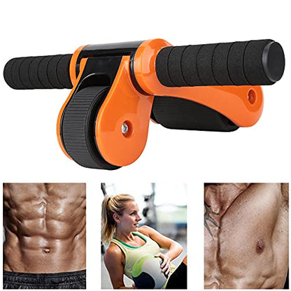 2 Wheels Ab Roller Wheel, Abdominal Muscle Exerciser, Dual - Wheel Core Trainer with Knee Pad for Home Gym, Stable Aluminum Alloy ABS Design for Full - Body Workout