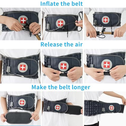 Decompression Back Belt,Lumbar Spine Support for Pain Relief,Lower Back Traction Device for Women and Men One Size Fits 29-49 inches Waist