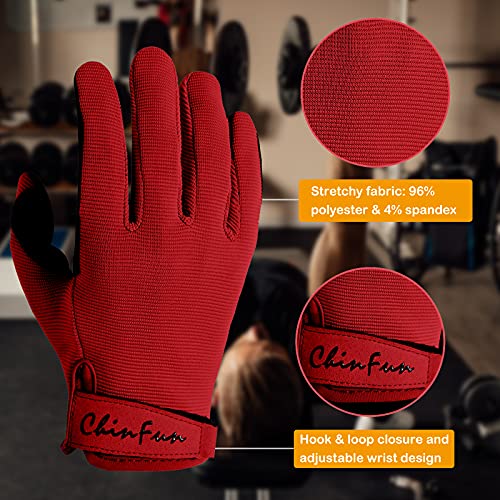 Full Finger Workout Gloves for Men Breathable Gym Exercise Weight Lifting Gloves Full Palm Protection Deep