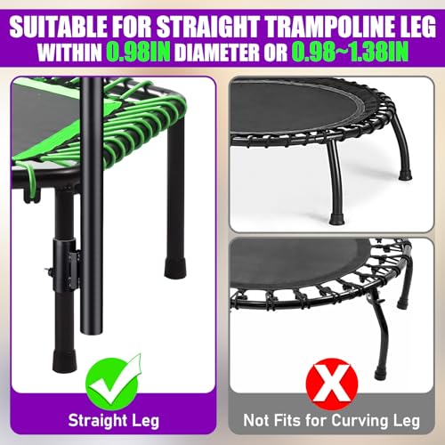 Quick-Release Handle Bar for Straight Leg Fitness Trampoline, Non-Slip Cushy Rebounder Handle Accessory, Fitness Trampoline Pole Cup Holder