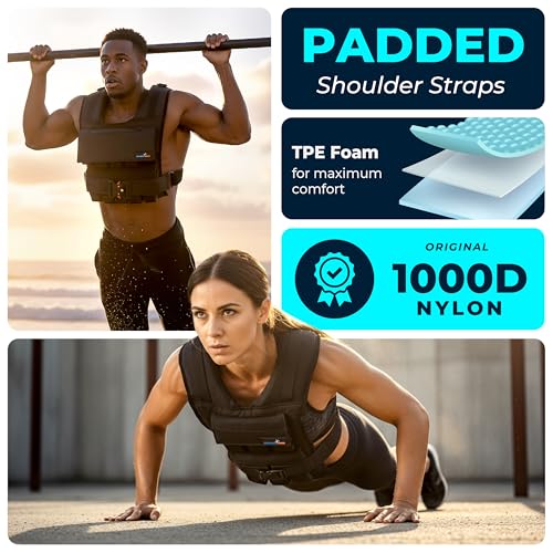 Weighted Vest Adjustable for Men and Women – Workout Weight Training Vest for Fitness, Running, Strength, Exercise & Cross Training