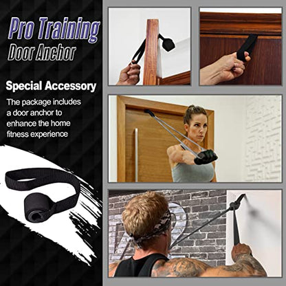 Resistance Band Pull Up Assistance Bands Sets Resistance Heavy Duty Exercise Stretch Fitness Bands for Stretching Power Lifting Workout Training with Instruction Guide