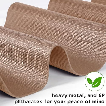Nuanchu Yoga Mat Roll 24 inch Width, 4mm Thick Non Slip Exercise Mat, Large Anti Tear Gym Flooring for Home Workout, Fitness, Senior Dog Floor Protection