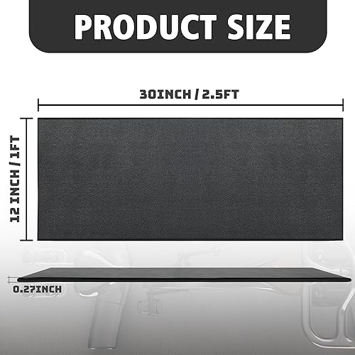 Bike Mat | 2Pack, 30" x 12" Exercise Bike Mat/Treadmill Mat for Hardwood Floors or Carpet, Non-Slip Sweat-Proof Exercise Equipment Mat for Bike Trainer/Stationary Spin Bike - size: 1/4" thick, 11.8" x 30"