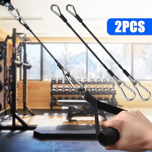 Gym Cable Extension, Fitness Extension Rope Attachment Compatible with Home Gym Accessories Thick 0.2", Replacement Gym Cable Machine Extension for LAT/Tricep Pull Down, Leg Extensions Machine