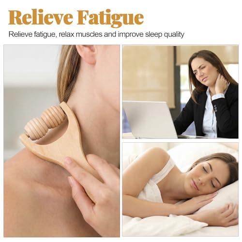 3Pcs Wooden Massage Tools - Handheld Wooden Massage Roller for Full Body Muscle Men Women