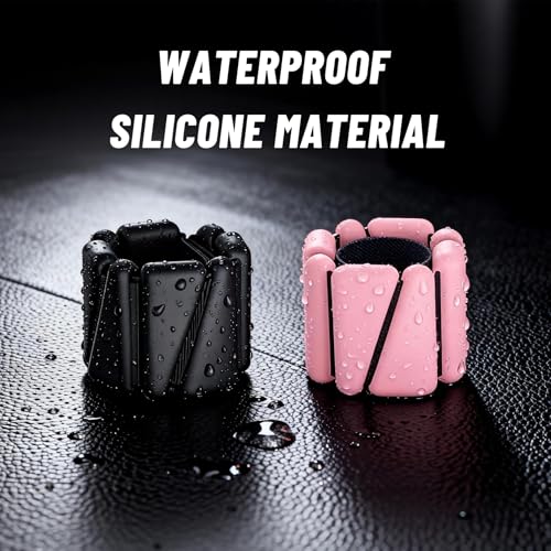 Ankle Weights 2 lb Set for Women & Men - Adjustable Wrist/Leg Weights with Soft Neoprene & Metal D-Ring, Sweat-Proof for Walking Running Pilates HIIT At Home Workout - color: Black