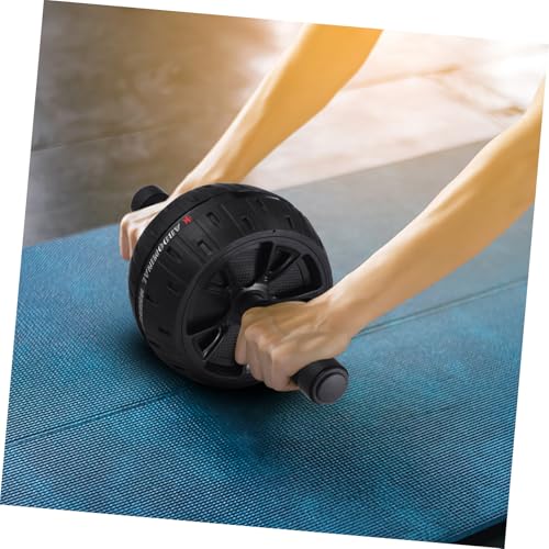 STOBAZA Quiet Exercise Ab Roller Wheel with Knee Pad Material Multi-angle Stability for Abdominal Arms Shoulders Workout Suitable for Men Women Beginners and Experts