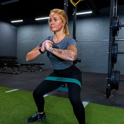 Serious Steel Fitness Fabric Mini Loop Non-Slip Resistance Band Set | Warm-Up, Physical Therapy, Glute Training, Speed and Agility Exercise Bands - color: Level 3 - Medium (Green)