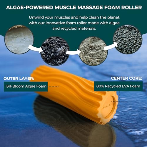 Oceanfoam Ripple Roller - Small Foam Roller for Physical Therapy (Gold) - color: Gold