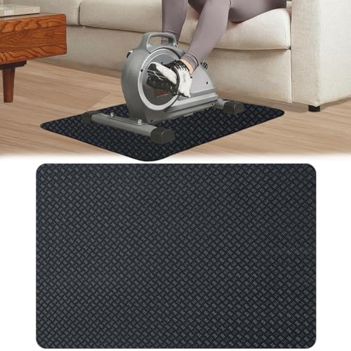 Upgraded Double-Sided Non-Slip Workout Mat, Stepper Exercise Machine & Under Desk Mini Elliptical Exercise Equipment, Anti-Slip Exercise Mat for Ellipse Leg Exerciser While Sitting