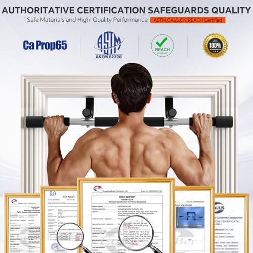 Ally Peaks Pull Up Bar for Doorway,Multiple Levels Width Adjustable Pull Up Bar Accurately Match Wide and Narrow doorframe,Indoor Chin-Up Bar Workout Bar,USA Original Patent