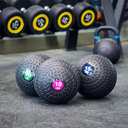 Fitvids Slam Medicine Wall Balls Workout Exercise Fitness Weighted Balls for Cross Training, Strength and Conditioning Exercises, Cardio and Core Workouts - style: 8 Pounds