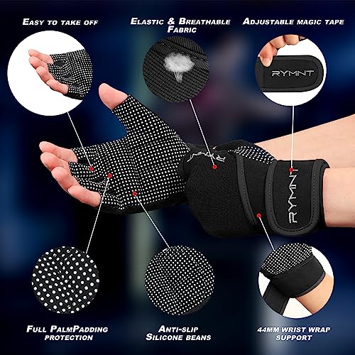 Workout Gloves with Wrist Wrap Support, Weight Lifting Gloves with Full Palm Protection & Extra Grip for Men Women Gym Exercise, Fitness, Weightlifting, Pull ups