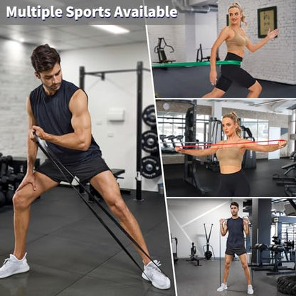 Pull Up Assistance Bands Set 5 LBS - 230 LBS, Long Resistance Bands for Pull Ups Working Out, Gym Workout Bands for Men Exercise Muscle Training and Shape Body - Carry Bag Included