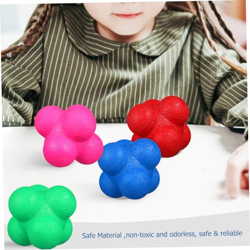 Mikikit 6Pcs Hexagonal Reaction Balls Lightweight Agility Training Equipment for Fitness Games Enhances Reflexes and Coordination