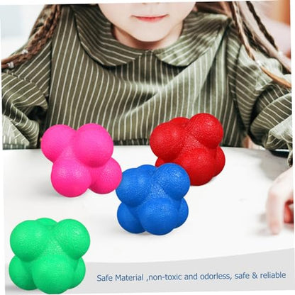 Mikikit 6Pcs Hexagonal Reaction Balls Lightweight Agility Training Equipment for Fitness Games Enhances Reflexes and Coordination