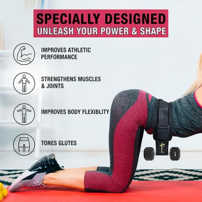 Hip Thrust Belt for Glute Workout – Heavy Duty Weight Lifting Belt for Dumbbells, Barbell, Kettlebells – Adjustable Squat & Hip Thrust Equipment for Home Gym Women & Men