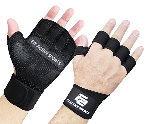 Gripper Weight Lifting Gloves with Wrist Wraps - Extra Grip & Padding for Lifting, Gym Workout, Cross Training Fitness, & Weightlifting. for Men & Women. No Calluses - size: Small