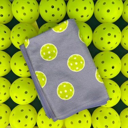 Pickleball Towel – Microfiber Sports Towel with Pickleball Pattern – Quick-Dry Sweat Towel for Pickleball Players, Accessories & Gifts (Periwinkle Pickleball Balls) - color: Periwinkle Pickleball Balls