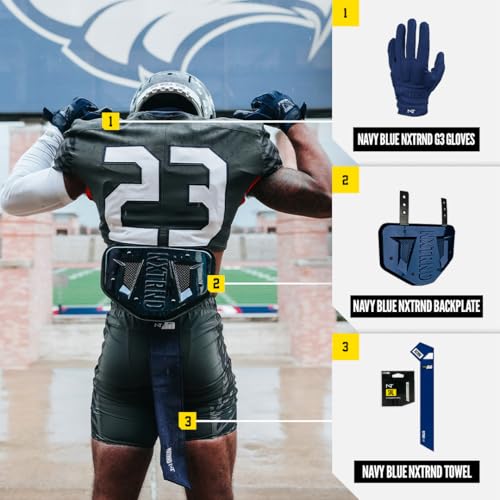 Nxtrnd Streamer Football Towel, Thin Sports Towel, Dries Hands & Football Accessories (Navy Blue) - color: Navy Blue
