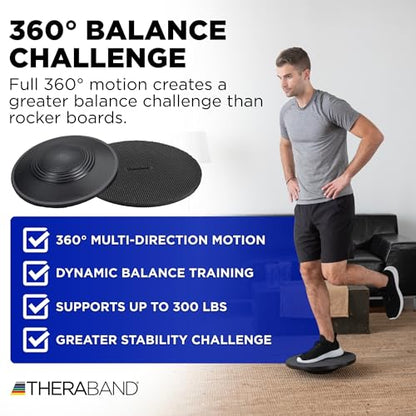 THERABAND Wobble Board, Round Balance Trainer, Core Strength, Non-Slip - style: Wobble Board