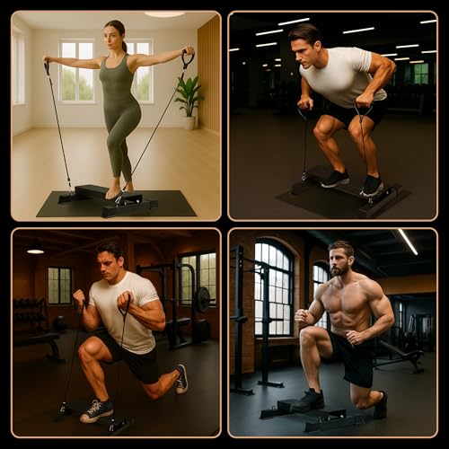Steel Standing Calf Raise Bar, Anti-Slip Calf Raise Block & Platform, Calf Stretcher Machine for Home Gym, Ankle Rehab & Squat - color: Black-4.61in Calf Raise & High Elastic Bands