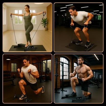 Steel Standing Calf Raise Bar, Anti-Slip Calf Raise Block & Platform, Calf Stretcher Machine for Home Gym, Ankle Rehab & Squat - color: Black-4.61in Calf Raise & High Elastic Bands