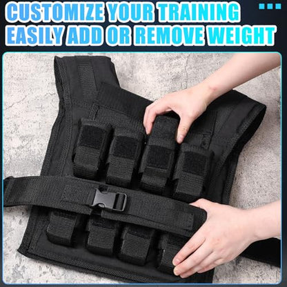 35lbs Adjustable Weighted Vest for Men - Iron Weighted Vest for Strength Training, Running, Exercise, Muscle Building & Weight Loss