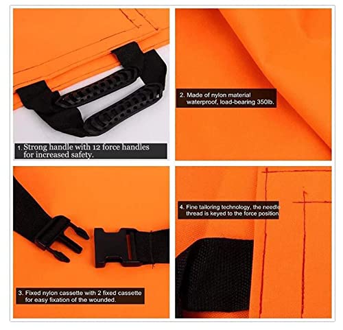 Portable Waterproof Soft Stretcher with 12 Handles - Emerncy Folding Stretcher for Hospitals, Sports Venues, and Ambulances - Ideal Transfer Board for Lifters - size: C
