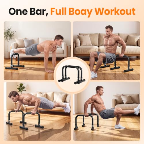 RELIFE REBUILD YOUR LIFE Dip Bar for Home Gym Training 400LBS Parallel Bars - color: Black-03