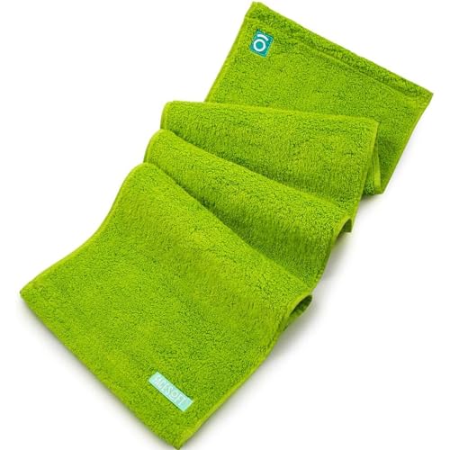 Eco Friendly Gym Towel for Working Out - Soft and Absorbent Cotton Exercise - No Synthetic Microfibers or Plastics - Sweat Towel for Gym, Fitness, Sports, Yoga - Green - 1 Pc - color: Green