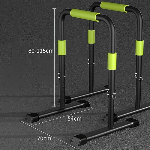 Dip Station Adjustable Dip Stand Heavy Duty Dip Bar, 550LBS Loading Capacity, Parallel Bars for Home and Gym Workout, Calisthenics, Strength Training