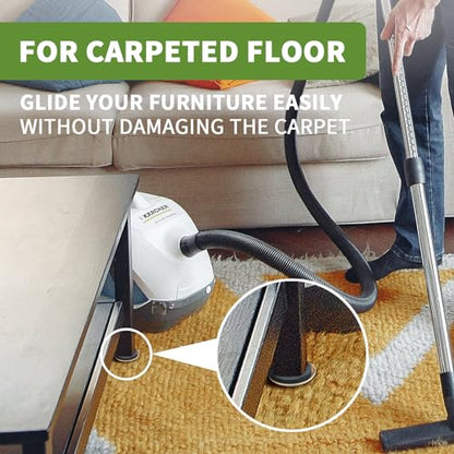Furniture Sliders for Carpet 16 PCS - 2 1/2" Beige Coffee - size: 16 PCS 2 1/2 inch Beige Coffee