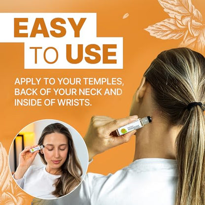 Migrastil Migraine Stick Rollon - Fast Cooling Comfort for Your Head. Aromatherapy with Peppermint & Other Essential Oils. Metal Roller. Made in USA - size: 0.3 Ounce (Pack of 1)