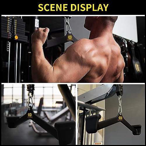 LAT Pulldown Attachment,Back Tricep Bar Strength Training,Handle Grips LAT Pull Down Bar Press Down Exercises,Cable Machine Accessories, Cable Back Attachments for Home Gym - style: Style 004