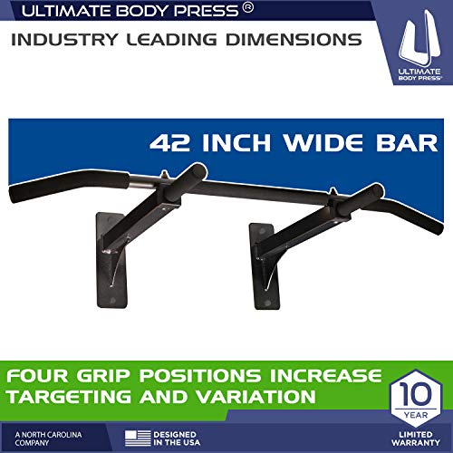 Wall Mount Pull Up Bar with Extra Clearance, Fits 16" Studs by Ultimate Body Press - color: Wall Mount Pull Up Bar