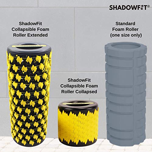 Shadowfit Foam Roller - Muscle Roller & Massage Roller for Trigger Point, Stretching Equipment for Legs, Hamstrings, Upper & Lower Back Pain - color: Yellow
