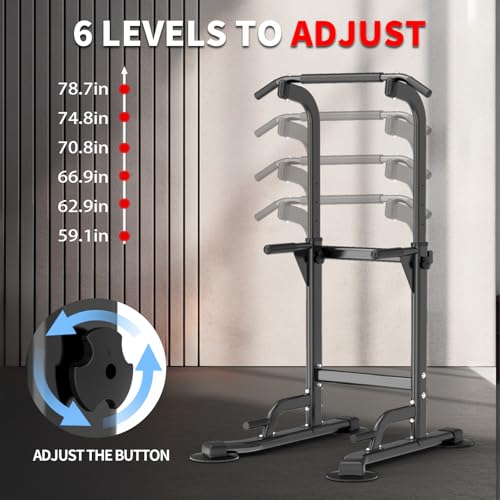 Z ZHICHI Pull-Up Dip Station Pull-Up Chin-Up Weight Capacity 350LBS - color: black