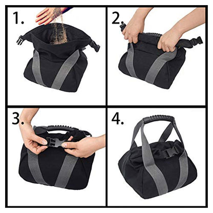Canvas Weightlifting Training Sandbag, Fitness Equipment with Comfortable Handle, Reinforced Webbing for Durability, Gray Filling Load Sandbag for Home Gym and Outdoor Workout