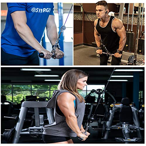 LAT Pulley System for Home Gym – Strength Training Fitness Equipment Cable Machine for Triceps, Biceps, Back & Shoulder Workouts - color: Bar