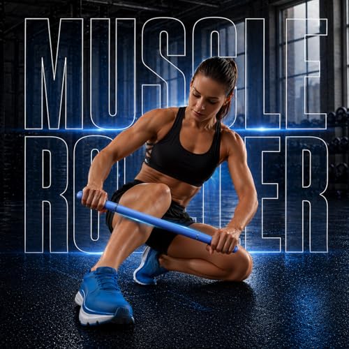 Massage Roller Stick – Deep Tissue Muscle Roller for Full Body, Myofascial Release Tool for Legs, Neck, Arms & Calves, Sore Muscle Recovery Stick for Athletes & Home Use