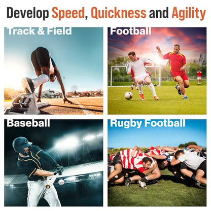 Japard Ultra Durable Agility Hurdles for Athletes of All Skill Levels, 6pcs of 7.8 inch Tall Hurdles, Bright Yellow Color, Made of Durable, Composite Materials, Easy to Set up & Transport