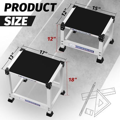 GanFindX Steel Plyo Box 12 Inch with 15 * 12 Inch Surface Metal Plyometric Jumping Box Home Gym Jump Trainer for Fitness Exercise Agility Stamina Conditioning Strength Training, White