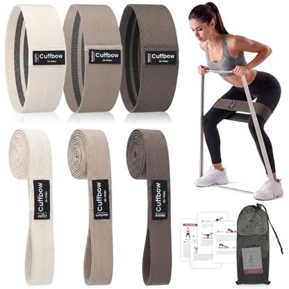 6 Pcs Fabric Resistance Bands for Working Out Non Slip Exercise Bands for Men and Women Booty Workout Stretch Exercise Band for Legs Exercises Resistance Band for Fitness, Yoga