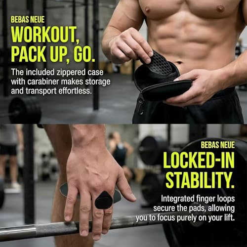 Silicone Gym Grips for Weight Lifting, Anti Slip Workout Grips for Women Men, Palm Protection Gym Hand Grips Alternative, Rubber Weightlifting Grips Pads for Barbell, Pull Up, Training