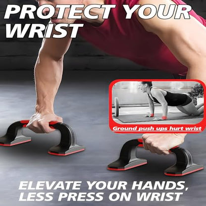 Pushup Bars，Non-Slip Push-Up Handles with Enhanced Grip – Lightweight & Eco-Friendly Fitness Solution for Man & Women - color: Green