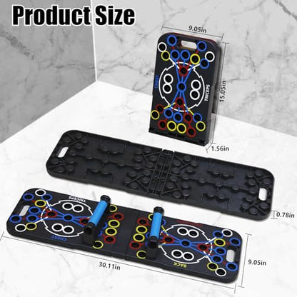 Multifunctional Push Up Board Home Strength Training Equipment With 15 Fitness Accessories Pilates Bar Resistance Band Roller Wheel Full Body Workout Home Gym Equipment